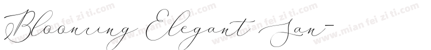 Blooming Elegant San字体转换